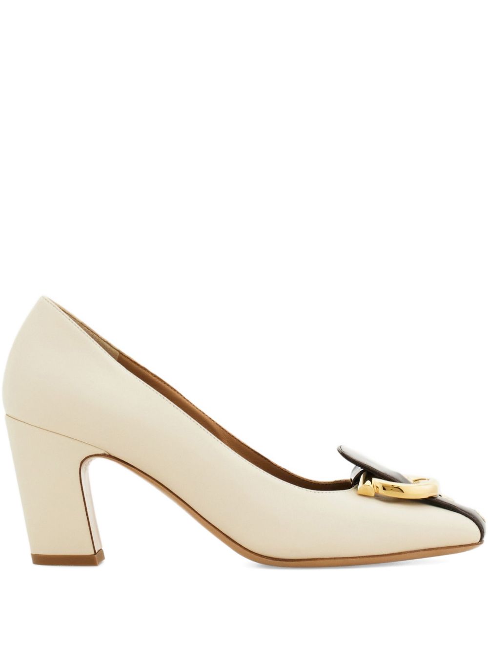 Ferragamo Gancini block heel pump
