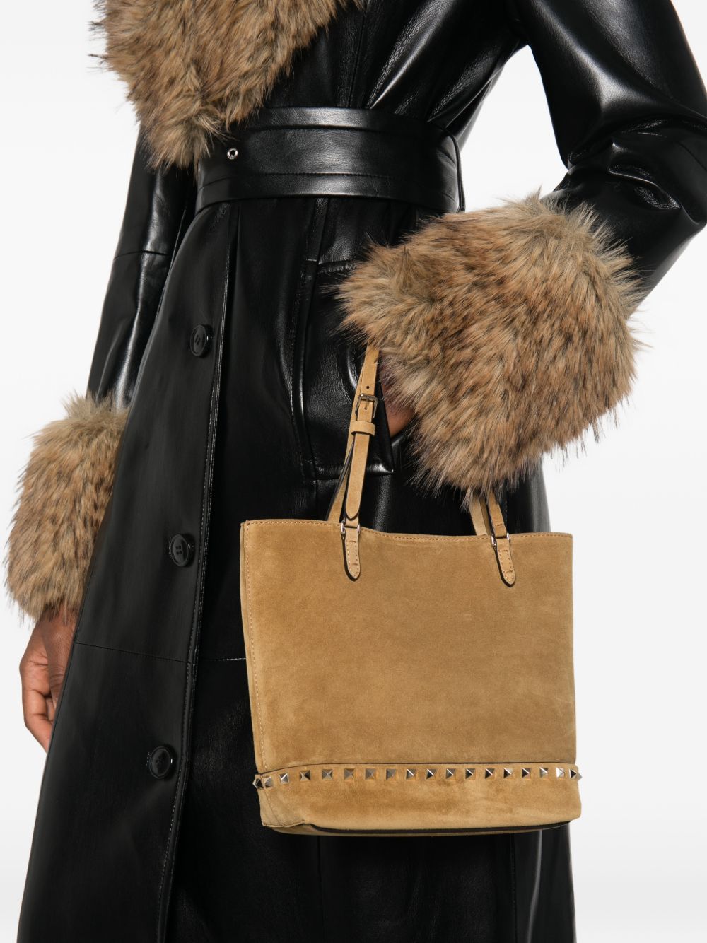 Valentino Garavani Rockstud Small Leather Tote Bag