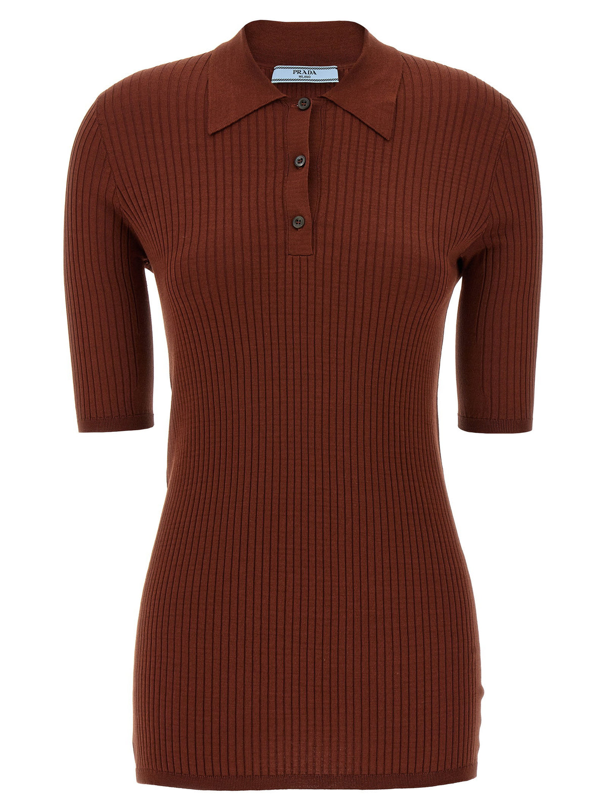 Prada Ribbed Polo Shirt