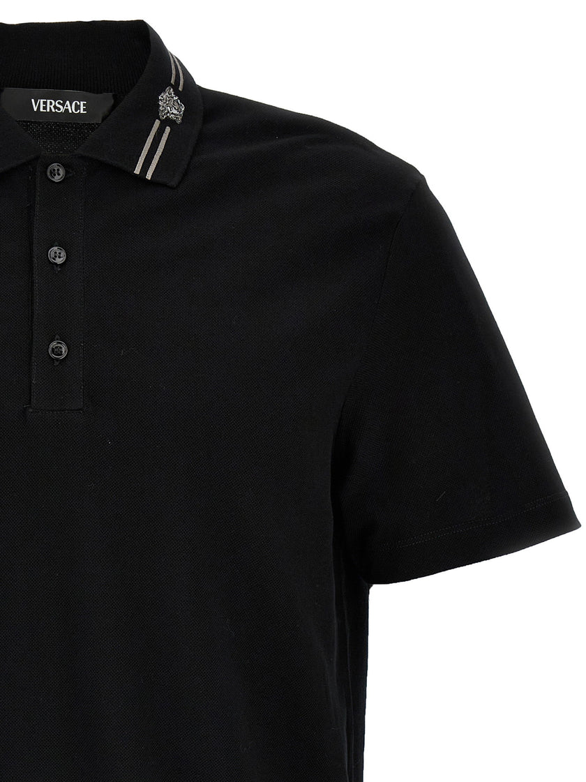 Versace Medusa Embroidery Polo Shirt