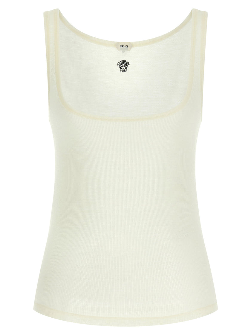 Versace La Medusa Embroidery Top