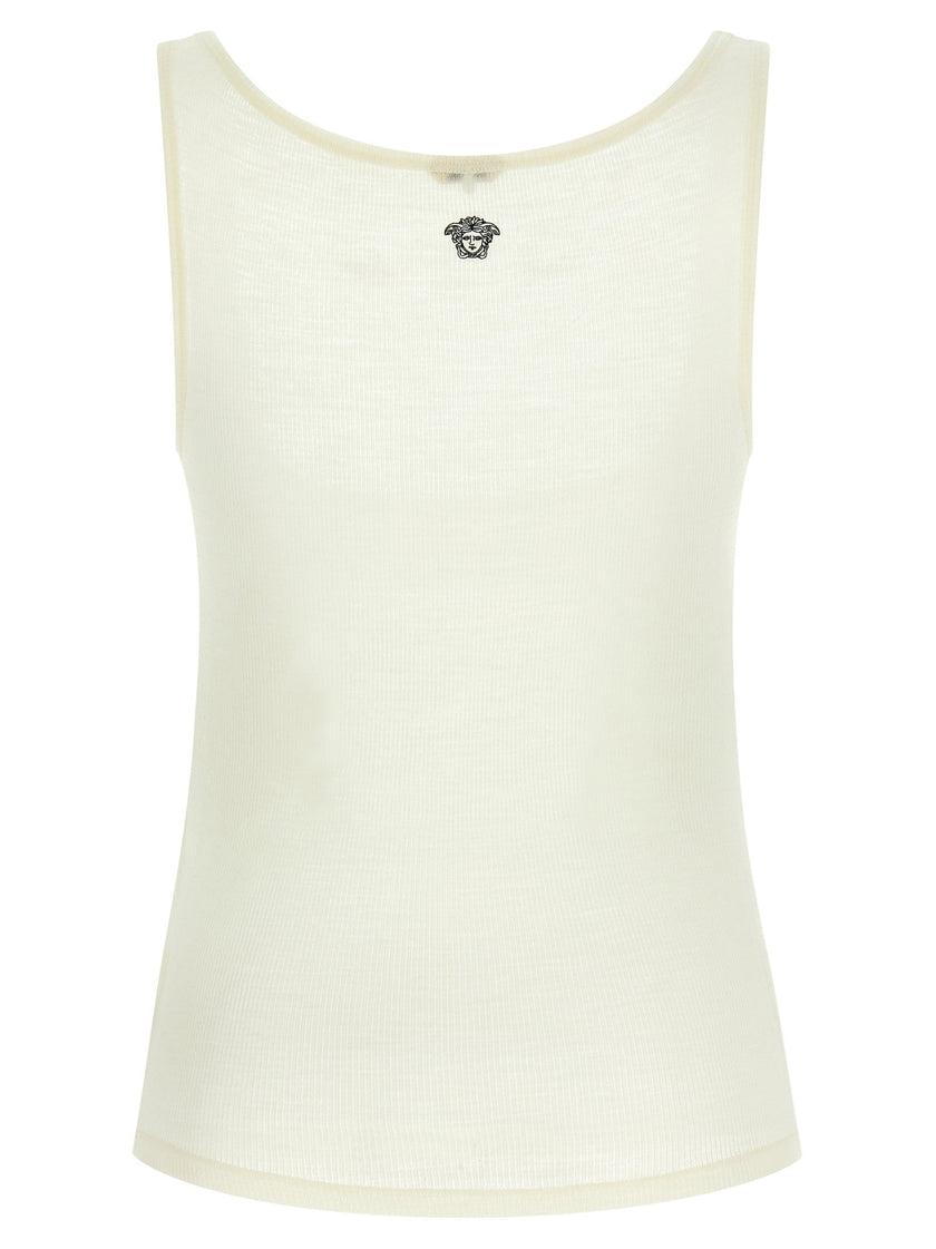 Versace La Medusa Embroidery Top