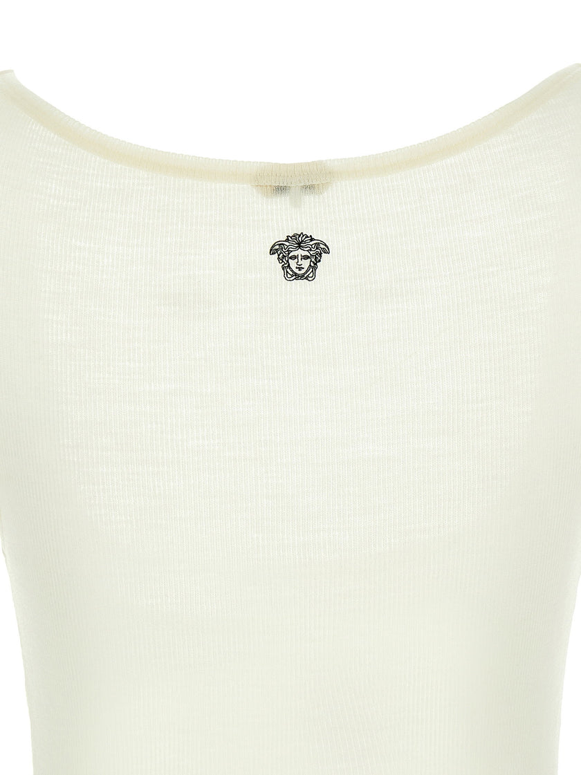 Versace La Medusa Embroidery Top