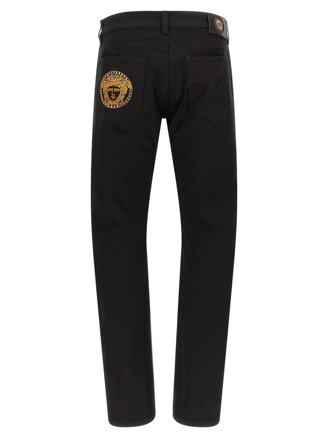 Versace Medusa Embroidery Jeans