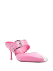 Alexander McQueen 75mm Metallic toe-cap Detail Mules