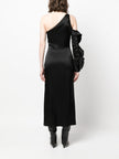 David Koma Ruffle detail one shoulder midi dress