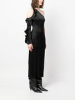 David Koma Ruffle detail one shoulder midi dress