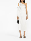 David Koma Ruffle detail one shoulder midi dress