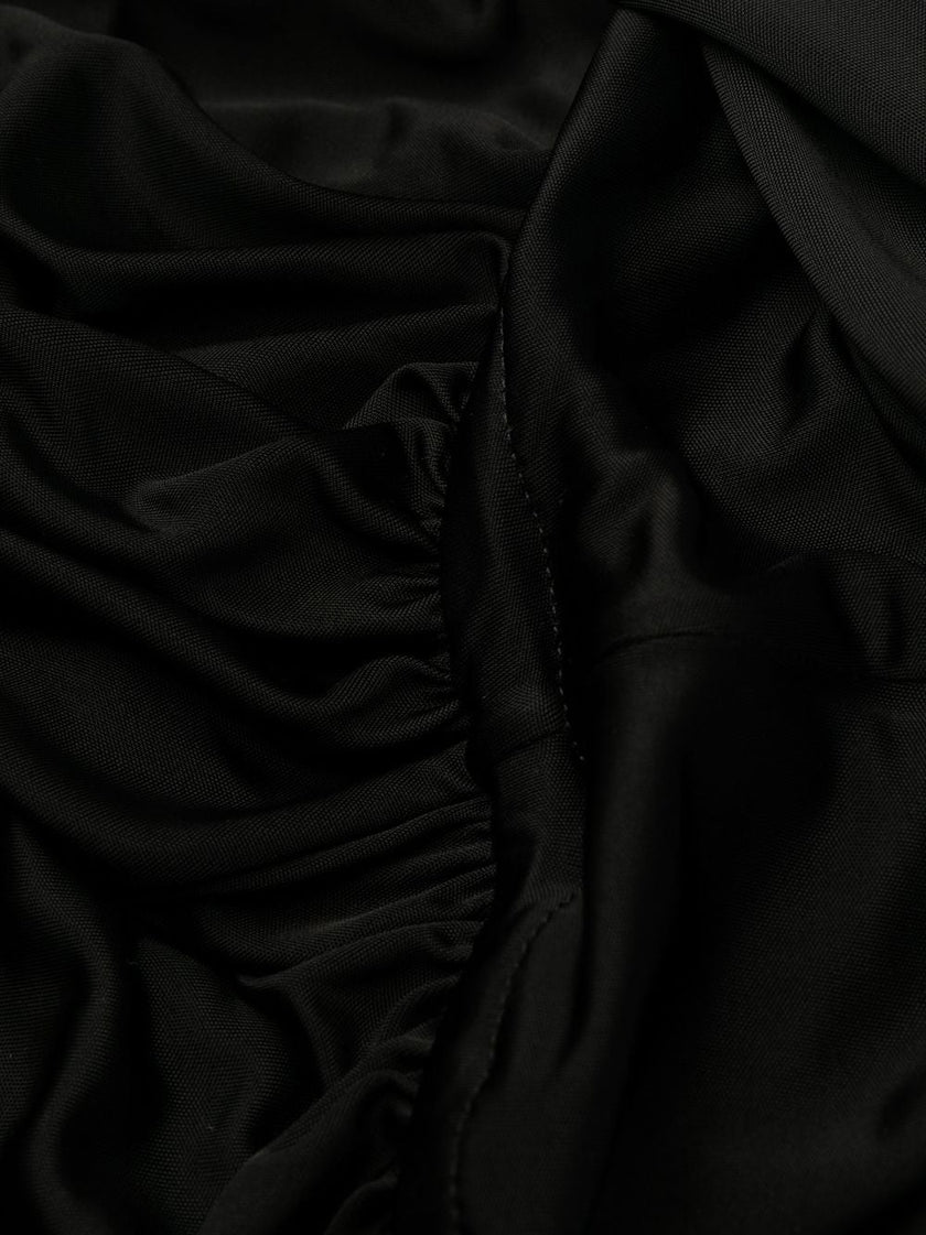 Saint Laurent draped sleeveless jersey dress
