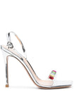 Gianvito Rossi Ribbon Candy 105mm crystal-embellished sandals