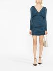 Saint Laurent draped mini dress