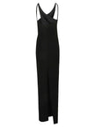 Monot Pre Cut-out detail silk crepe long dress