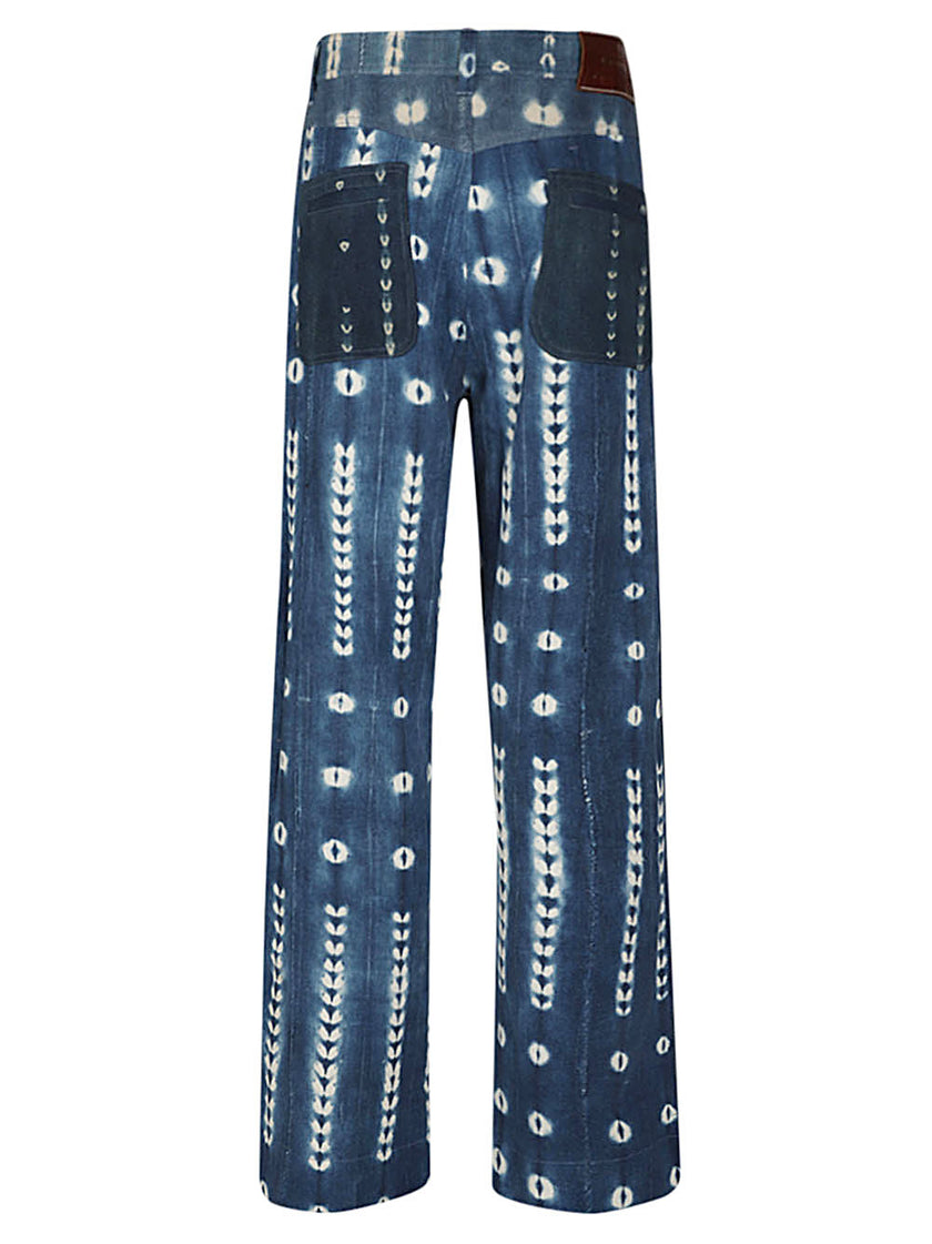 Wales Bonner Miles tie-dye denim jeans