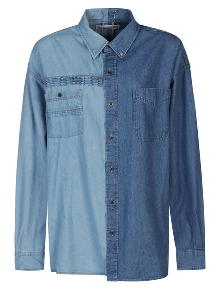 E.L.V. Denim Contrast denim shirt