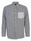 E.L.V. Denim Contrast striped cotton shirt