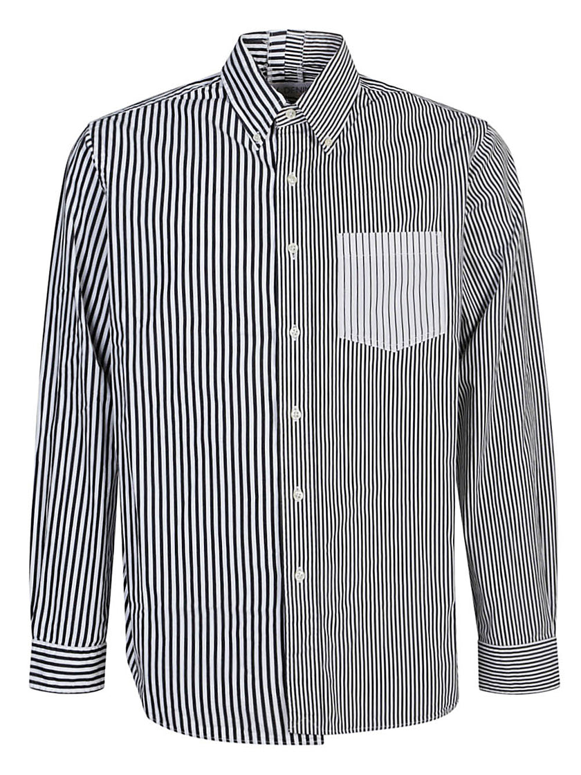 E.L.V. Denim Contrast striped cotton shirt