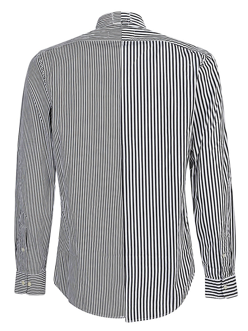 E.L.V. Denim Contrast striped cotton shirt