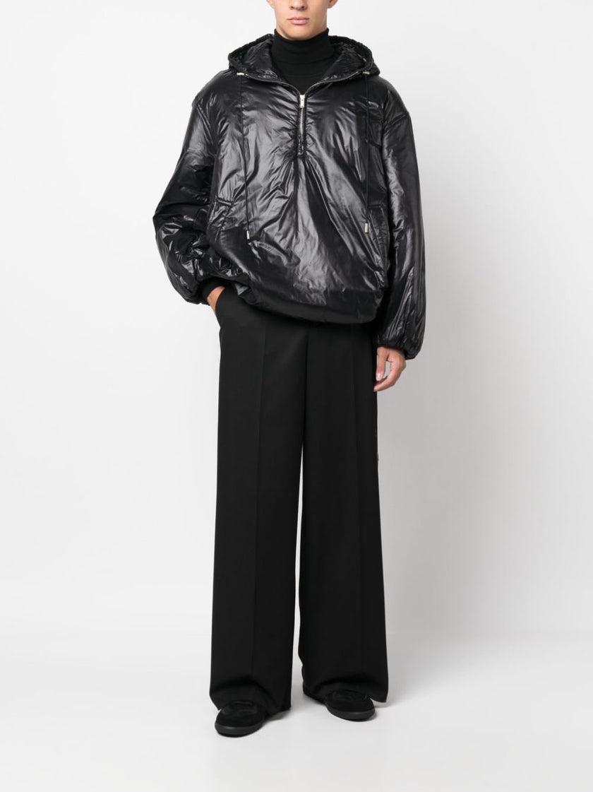 Saint Laurent Cassandre logo-embossed hooded raincoat