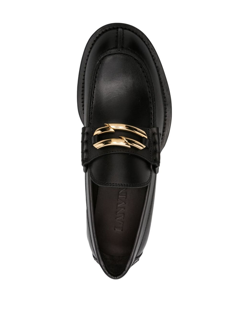 Lanvin Black Medley Leather Loafers