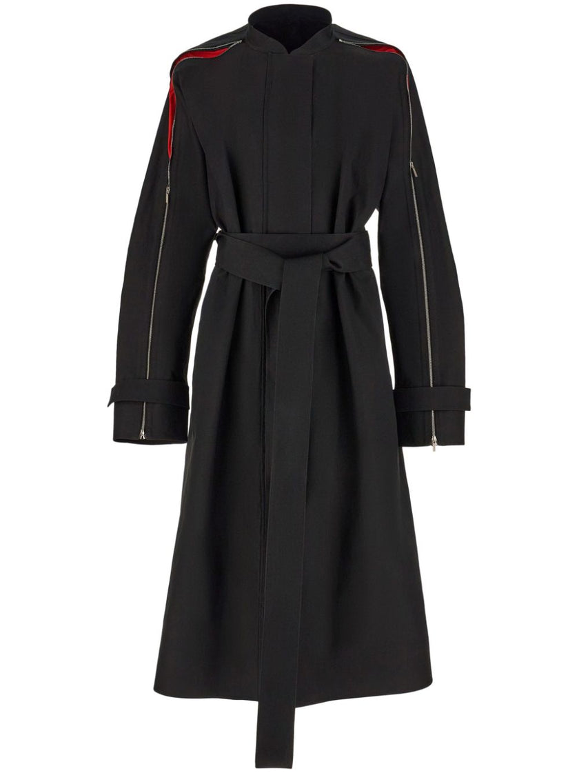 Ferragamo Zip-detail cotton belted trench coat