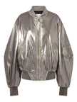 The Attico Mirrored leather bomber jacket - Runway