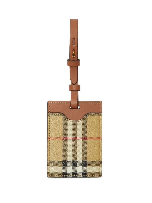 Burberry checkered luggage tag