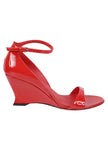Ferragamo leather wedge sandals with open toe