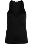 Saint Laurent plunging satin tank top