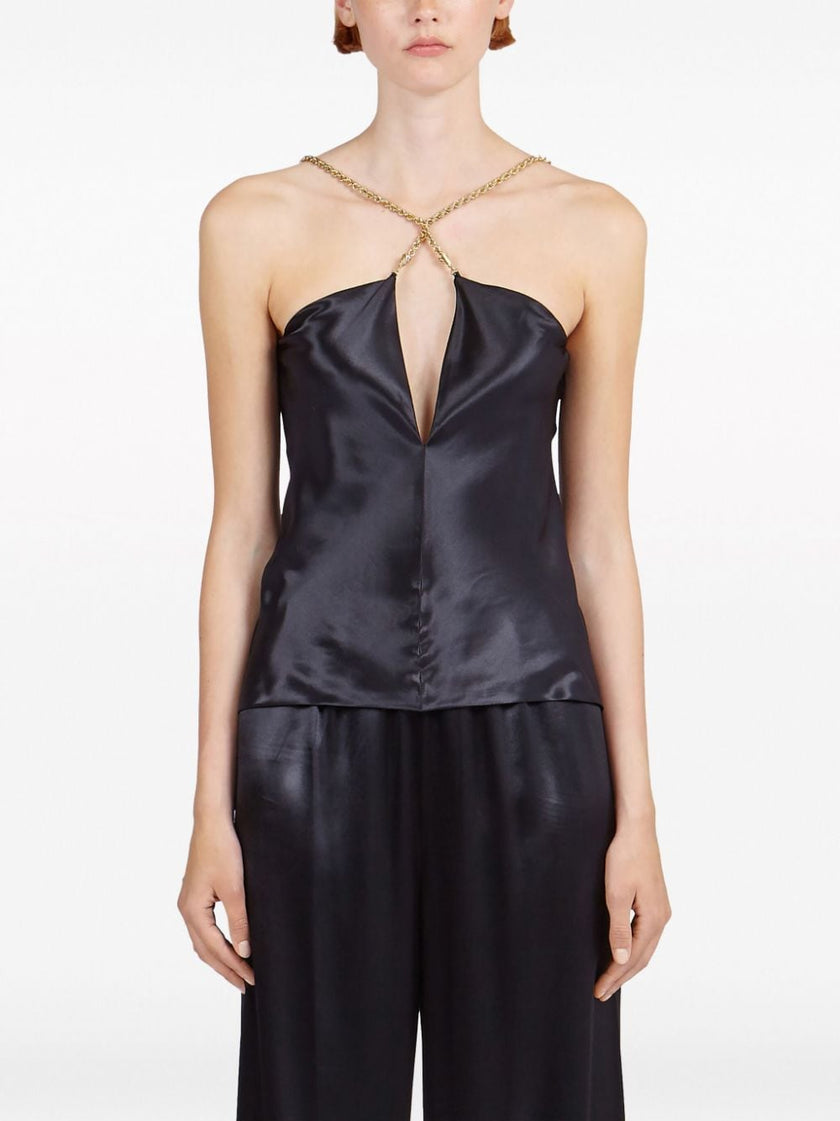 Ferragamo Satin sleeveless top