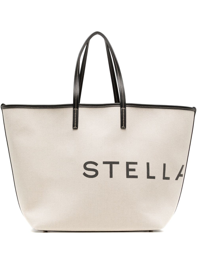 Stella McCartney Logo canvas tote bag