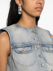 Courreges Pre Denim cropped vest
