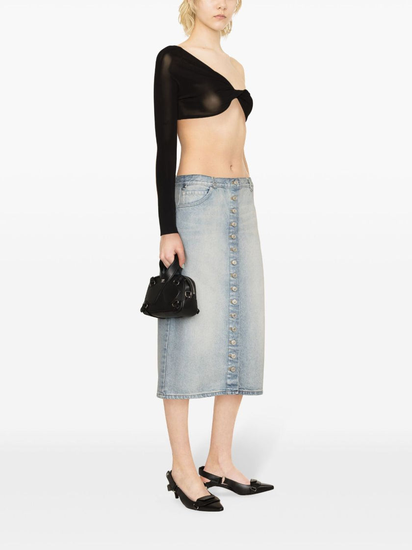 Courreges Pre Denim midi skirt