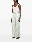Casablanca Printed silk straight leg trousers