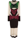 Marine Serre Regenerated lozenge-knit midi dress