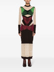 Marine Serre Regenerated lozenge-knit midi dress