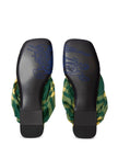 Burberry check pool flat slides