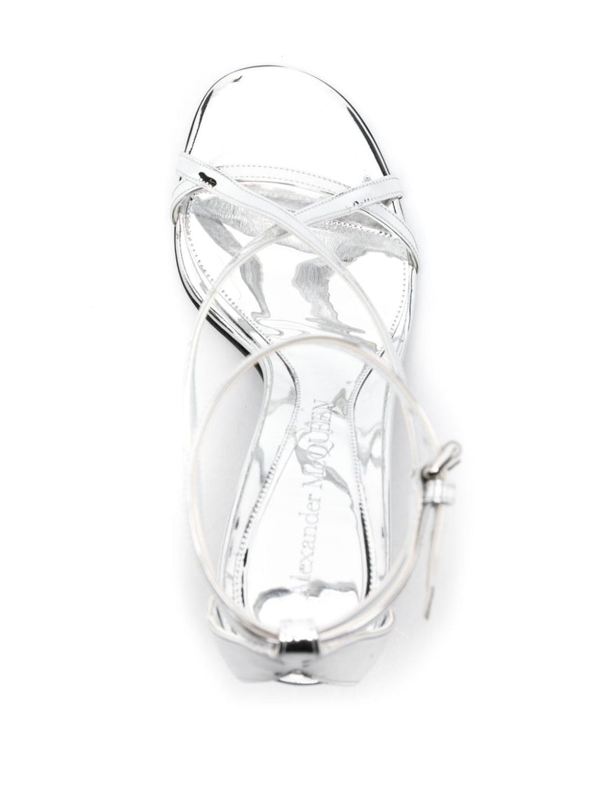 Alexander McQueen Twisted Armadillo 95mm patent sandals