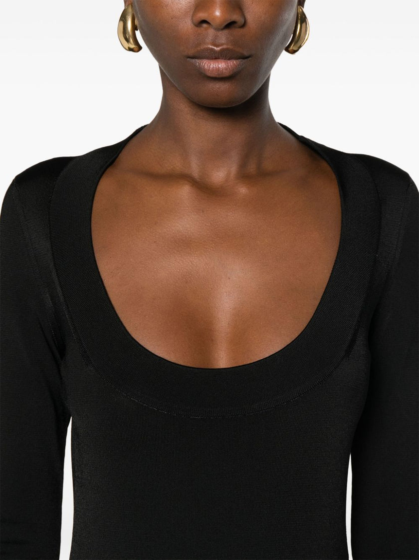 Saint Laurent Décolleté Mini Dress