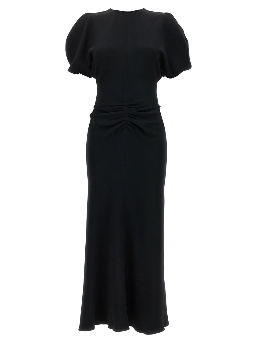 Victoria Beckham Gathered Waist Midi Dress