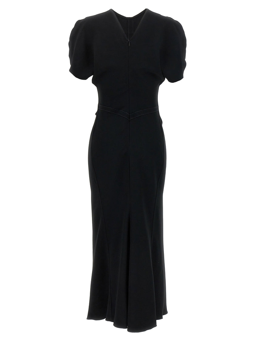 Victoria Beckham Gathered Waist Midi Dress