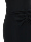 Victoria Beckham Gathered Waist Midi Dress