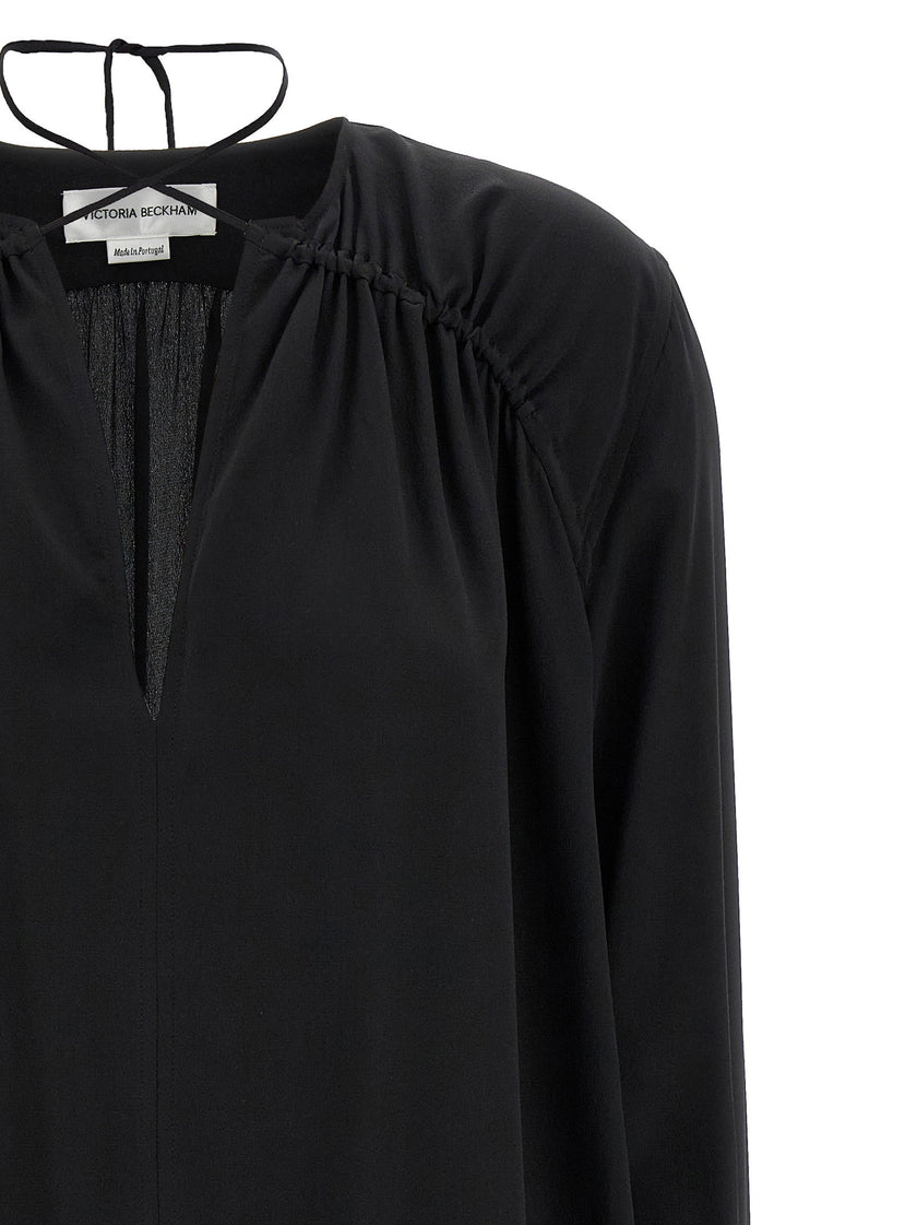 Victoria Beckham Gather Detail Tie Blouse