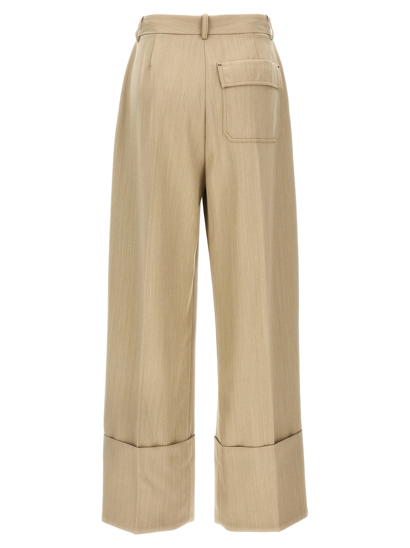 Victoria Beckham Maxi Turn-up Pants