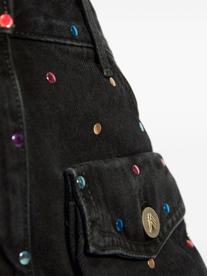 The Attico Fay denim mini skirt