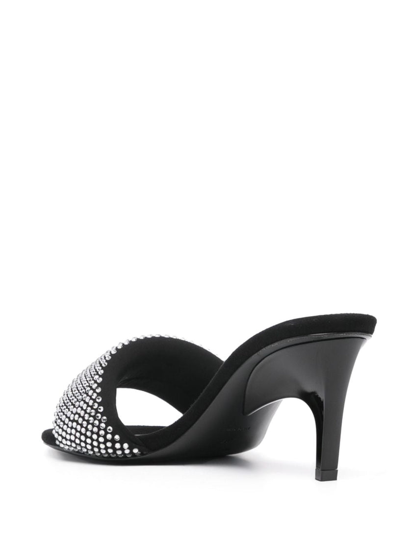 The Attico Rem Mules with rhinestones 60mm