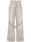 The Attico Wide-leg denim cotton jeans