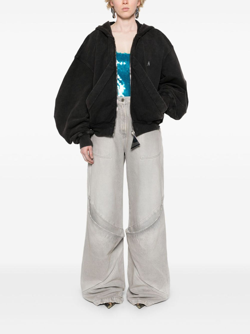 The Attico Wide-leg denim cotton jeans