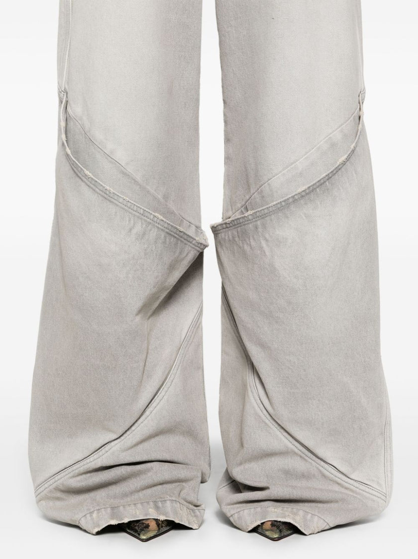 The Attico Wide-leg denim cotton jeans