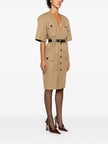 Saint Laurent Cotton twill midi dress