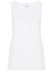 Saint Laurent semi-sheer Henley Tank Top